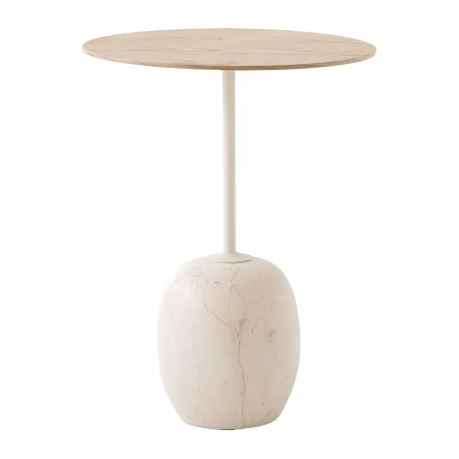 Lato Mesa LN8, Lacquered oak-Crema diva marble