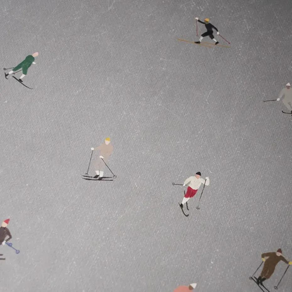 Lámina Skiers 50x70 cm, gris