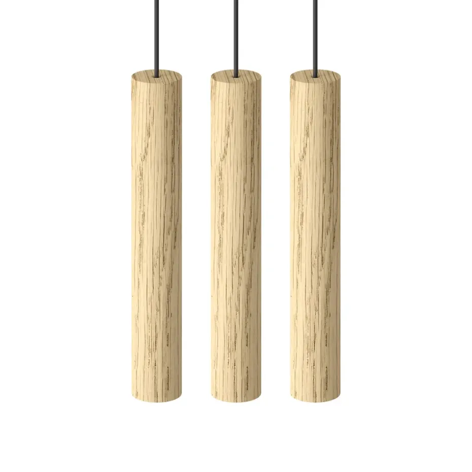 Lámpara 3 Chimes, roble