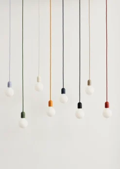 Lámpara colgante Common Pendant Cord set Ø12 cm, Clay white