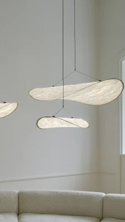 Lámpara colgante Tense, White, Ø55 cm