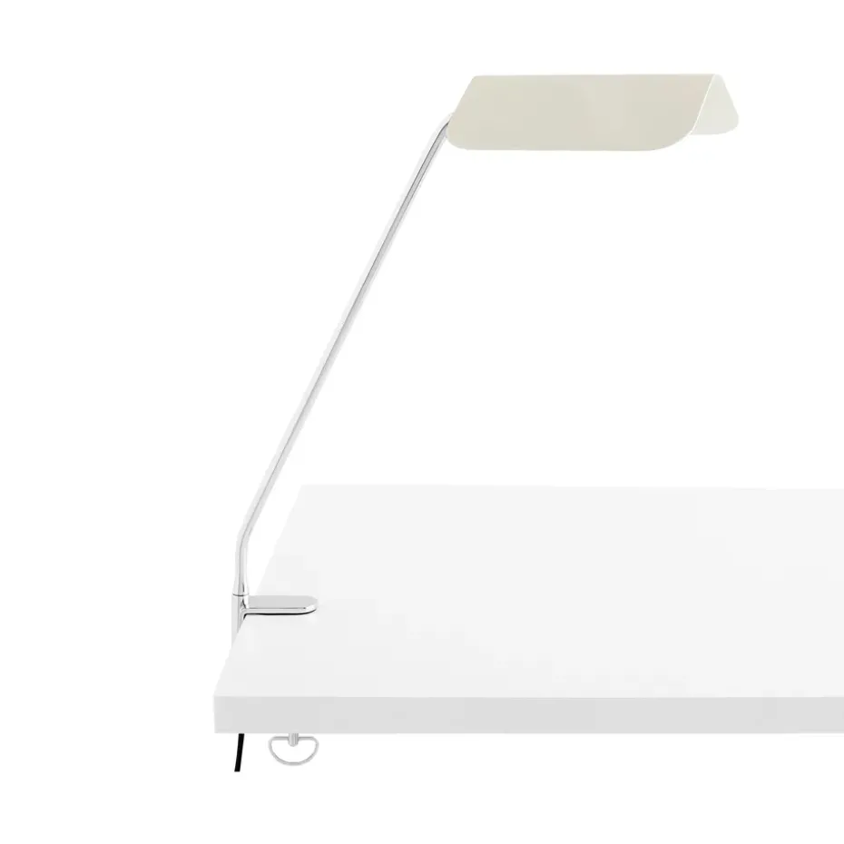 Lámpara de escritorio Apex Clip, Oyster white