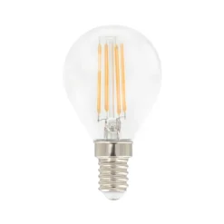Lámpara de filamento LED Airam, fuente de luz en forma de bola, E14 5W regulable