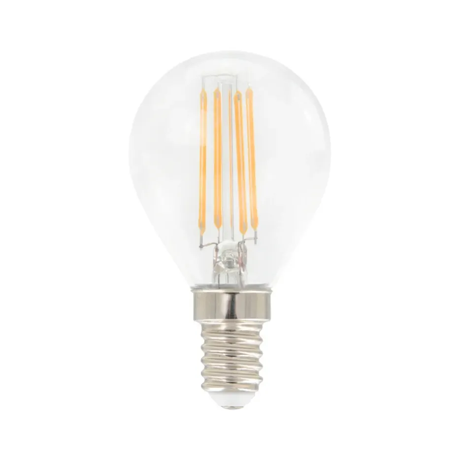 Lámpara de filamento LED Airam, fuente de luz en forma de bola, E14 5W regulable