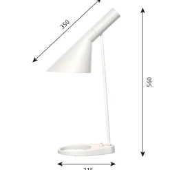 Lámpara de mesa AJ, blanco
