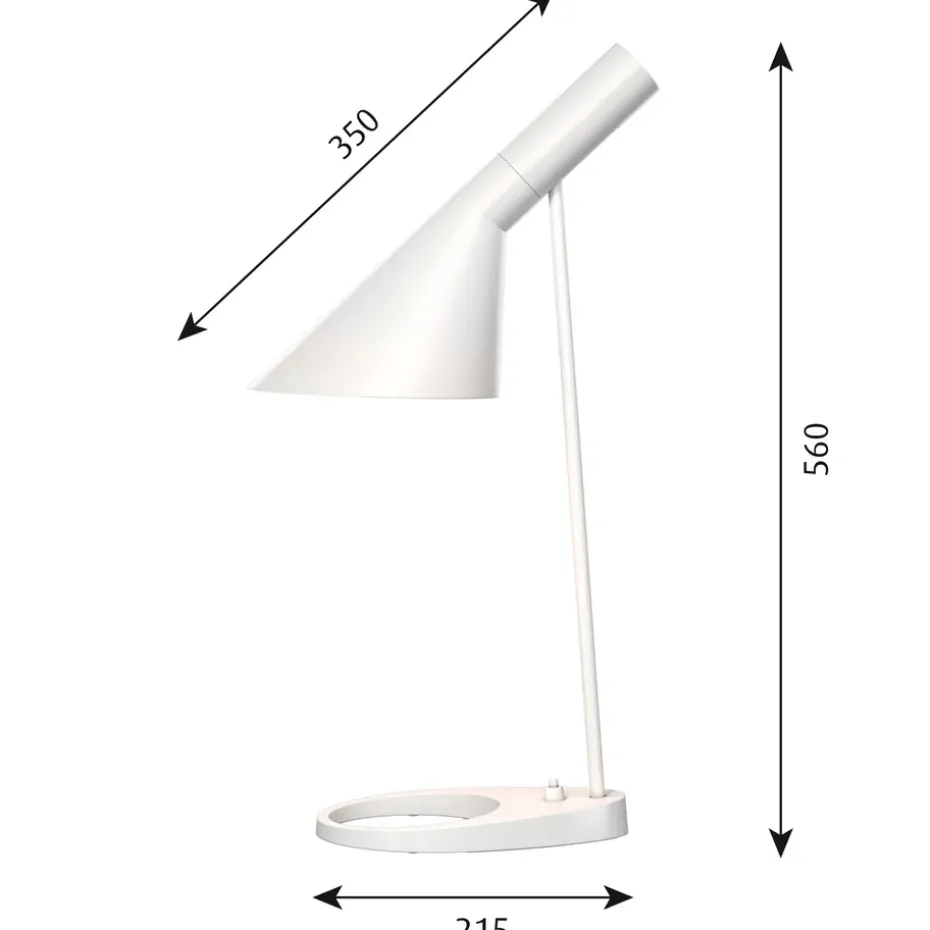 Lámpara de mesa AJ, blanco