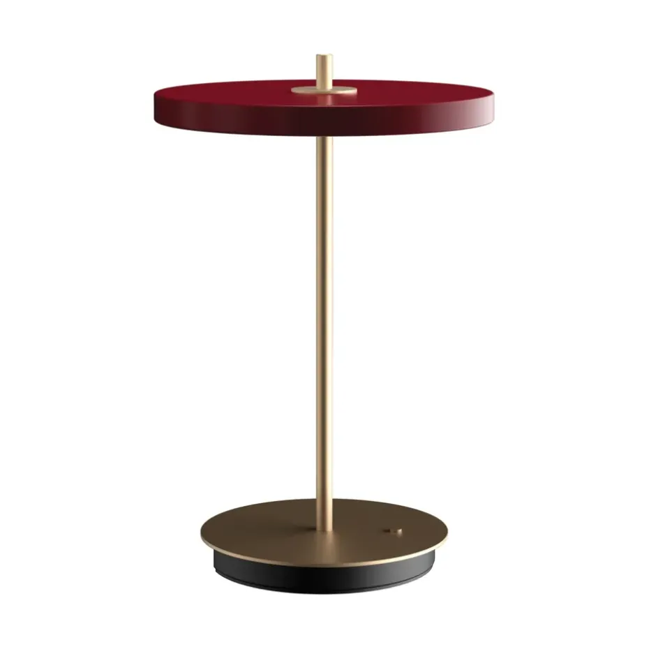 Lámpara de mesa Asteria Move, Ruby red