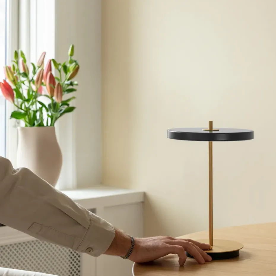 Lámpara de mesa Asteria Move, Anthracite