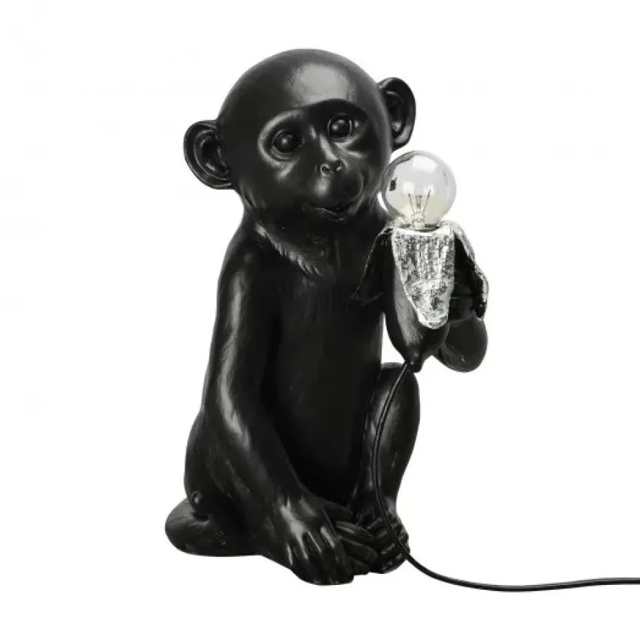 Lámpara de mesa Banana Monkey, negro