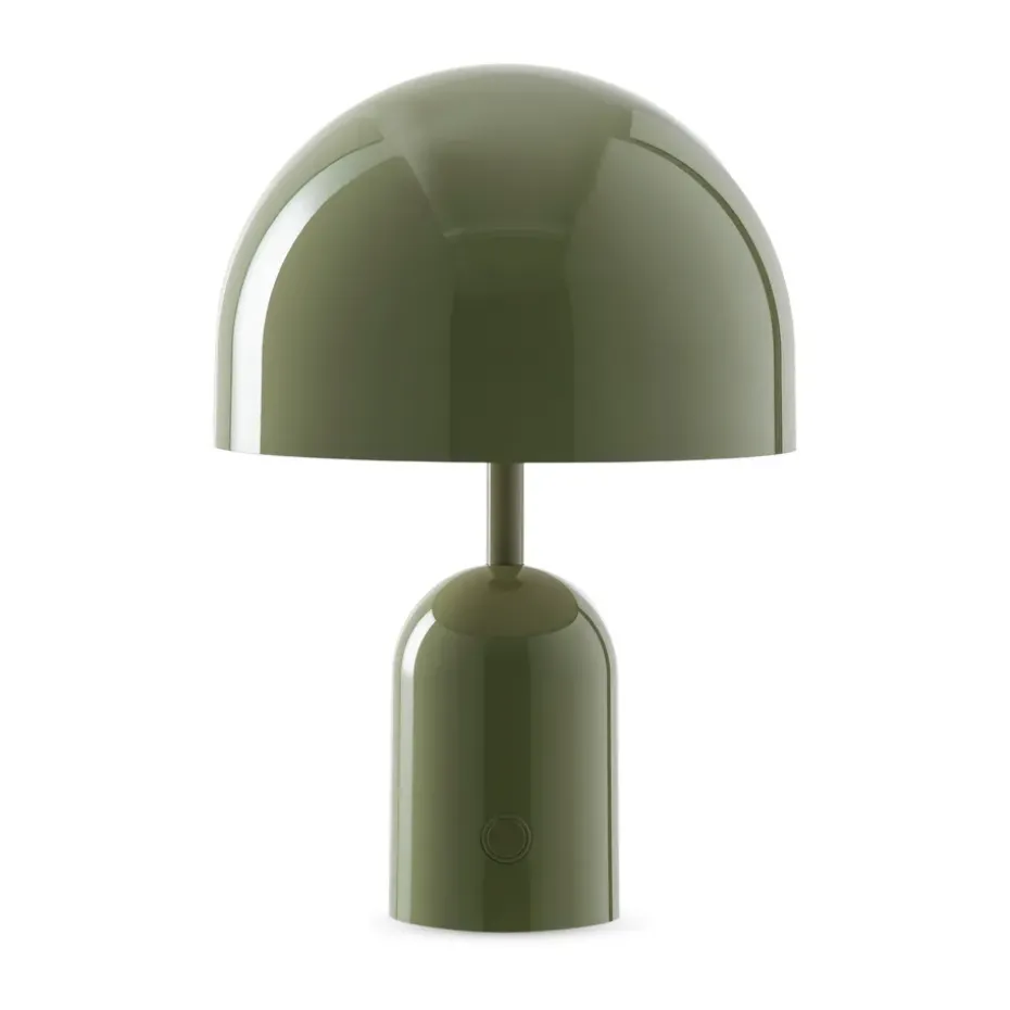 Lámpara de mesa Bell Portable LED 28 cm, Musgo