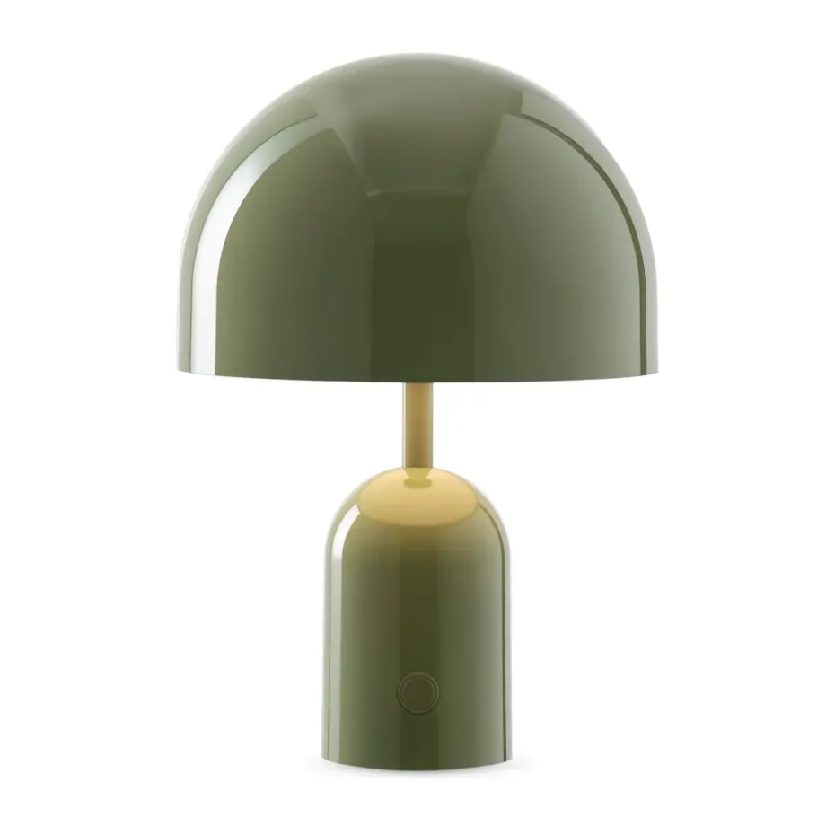 Lámpara de mesa Bell Portable LED 28 cm, Musgo