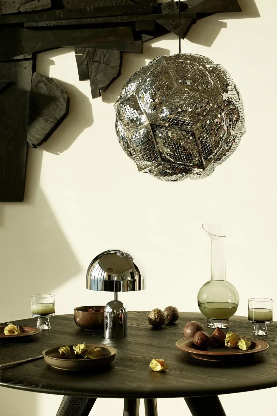 Lámpara de mesa Bell Portable LED 28 cm, Plateado