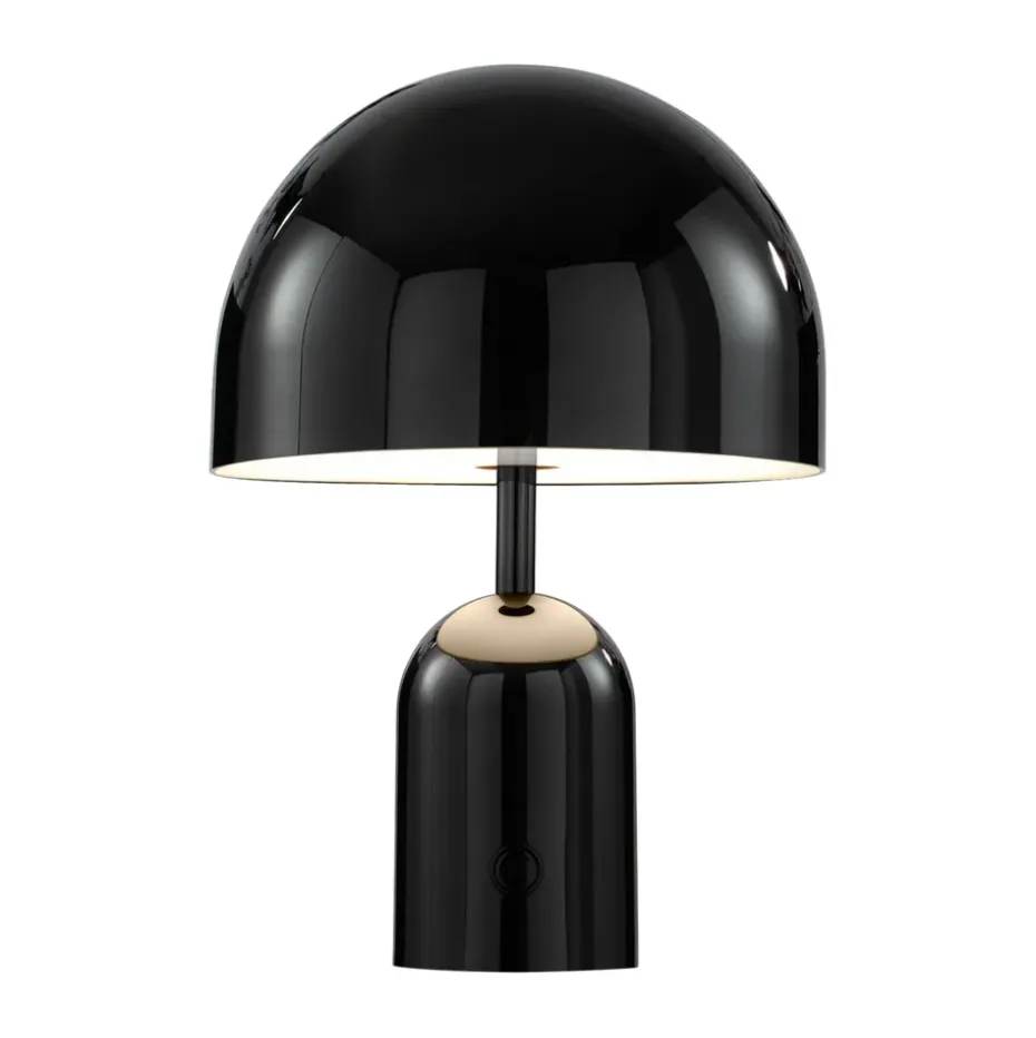Lámpara de mesa Bell Portable LED 28 cm, Negro