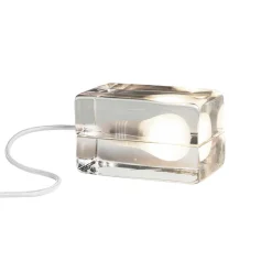 Lámpara de mesa Block Lamp, cable blanco