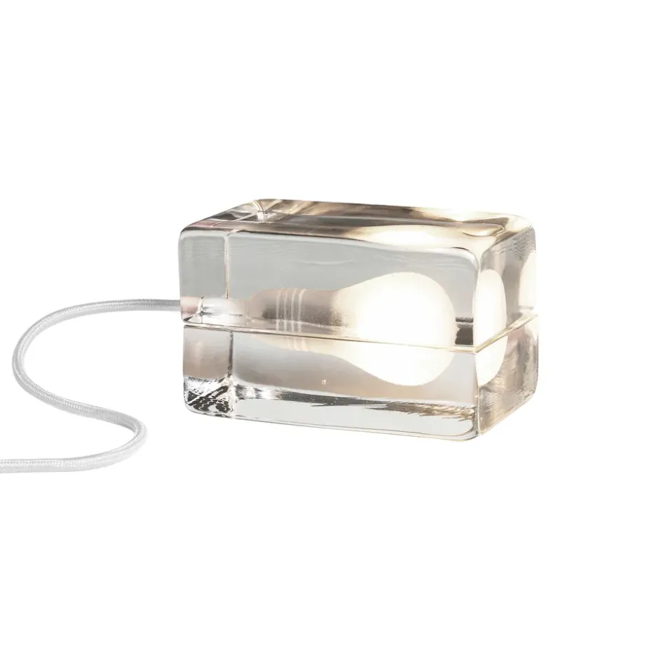 Lámpara de mesa Block Lamp, cable blanco