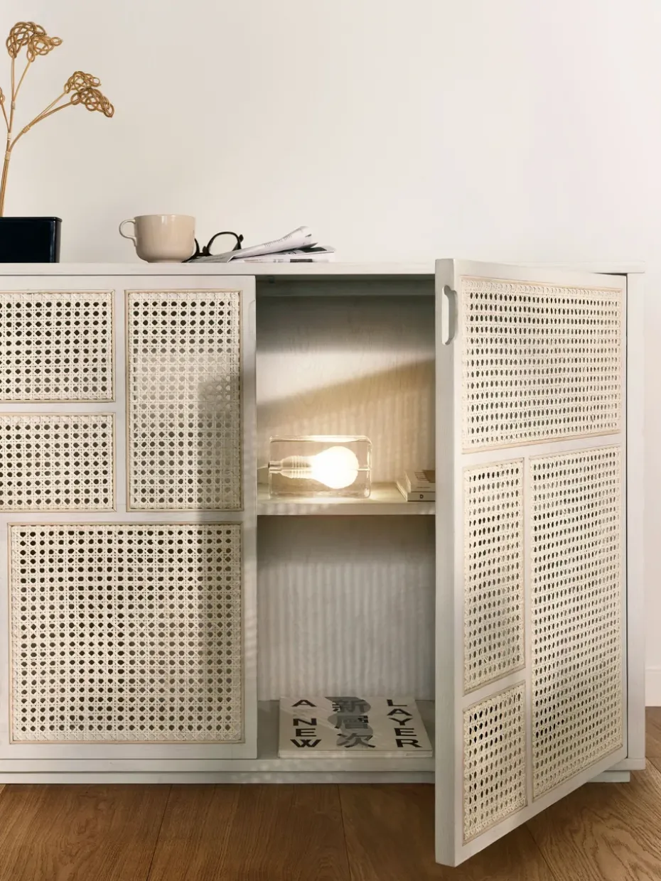 Lámpara de mesa Block Lamp, cable blanco