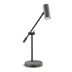 Lámpara de mesa Cato 48,5 cm, gris óxido