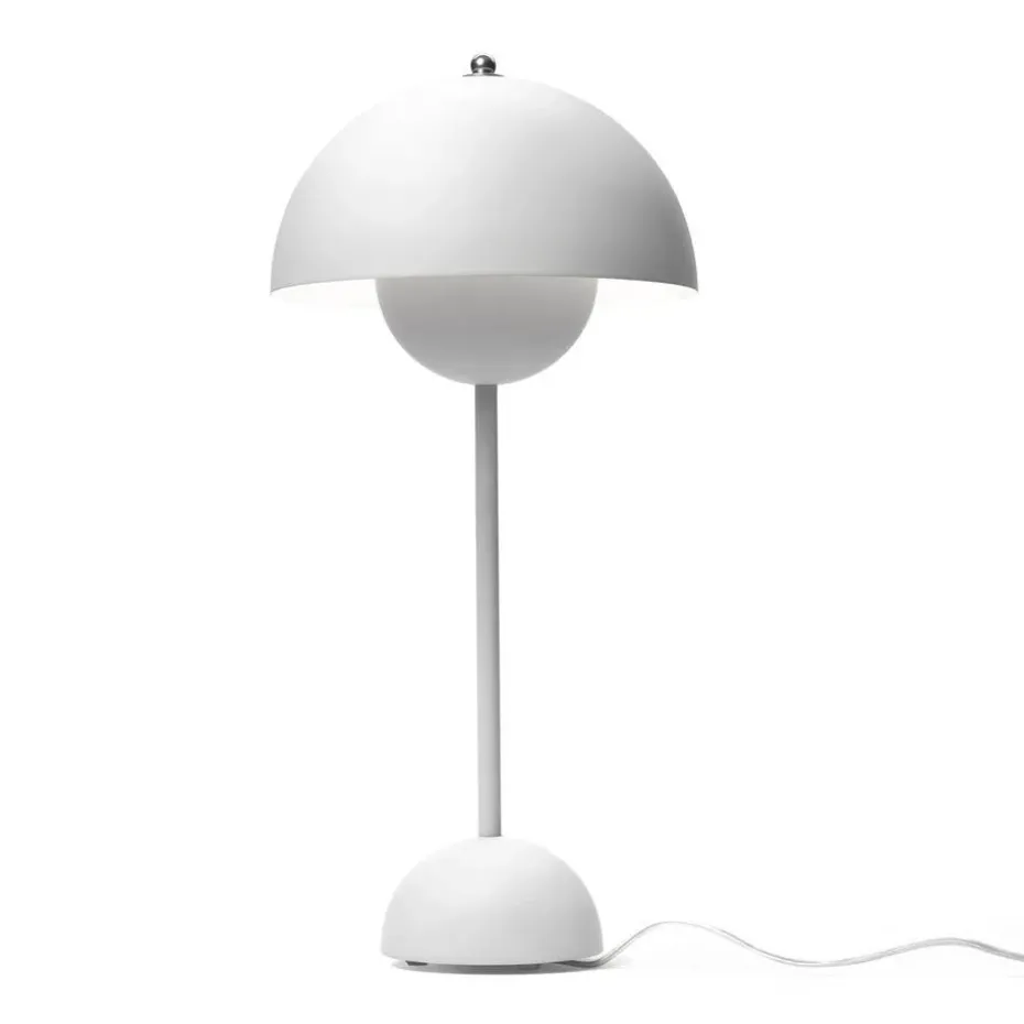 Lámpara de mesa FlowerPot VP3, gris claro mate