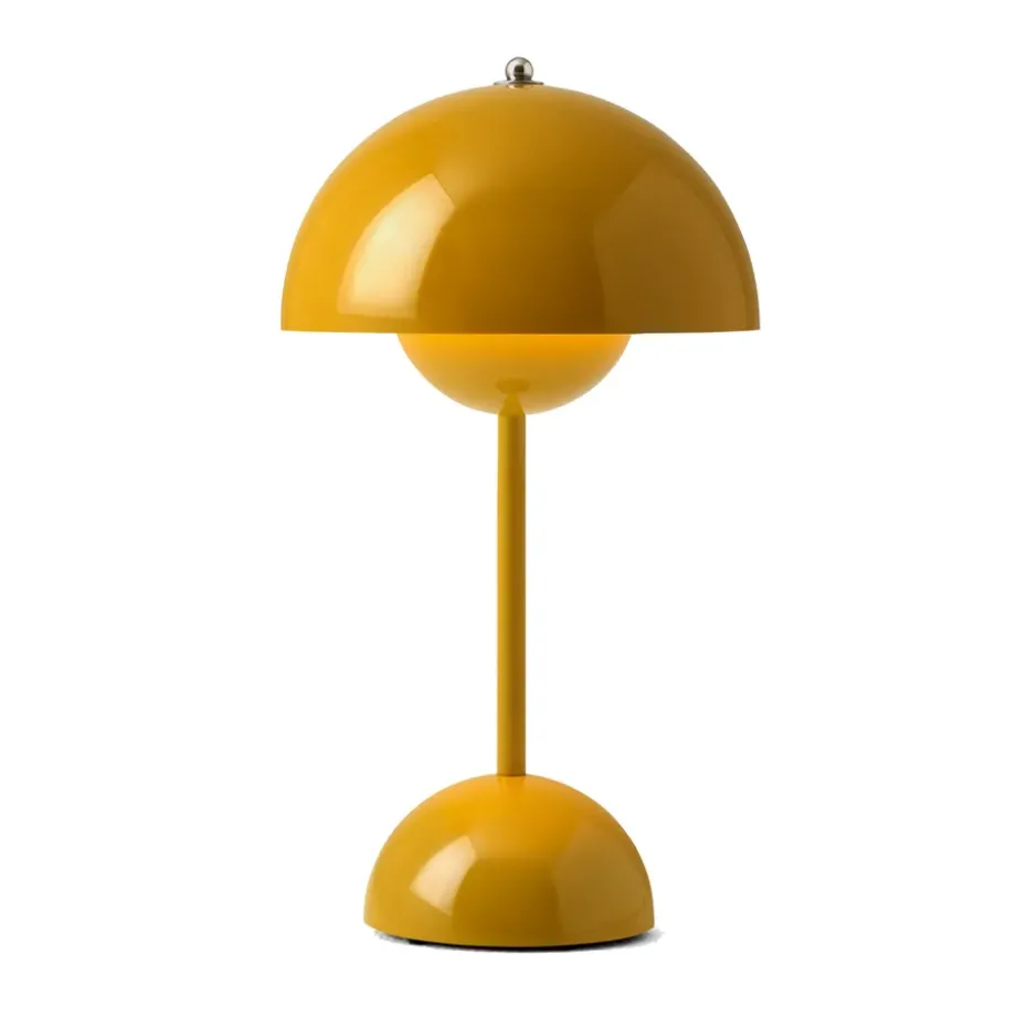 Lámpara de mesa Flowerpot portable VP9, Mustard