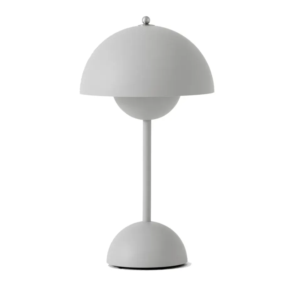 Lámpara de mesa Flowerpot portable VP9, Matt light grey