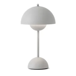 Lámpara de mesa Flowerpot portable VP9, Matt light grey