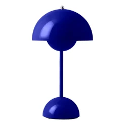 Lámpara de mesa Flowerpot portable VP9, Cobalt blue