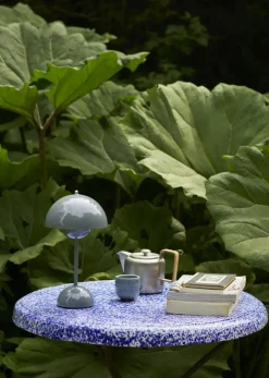 Lámpara de mesa Flowerpot portable VP9, Stone blue