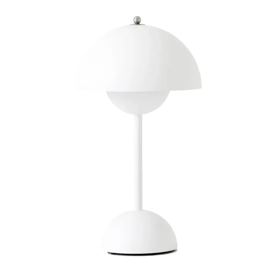 Lámpara de mesa Flowerpot portable VP9, Matt white