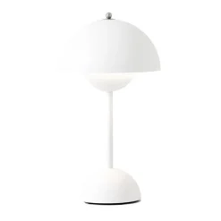 Lámpara de mesa Flowerpot portable VP9, Matt white