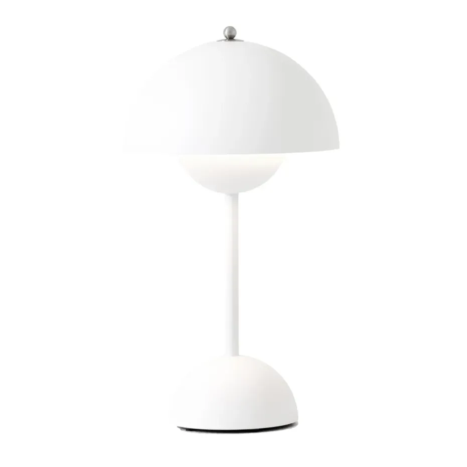 Lámpara de mesa Flowerpot portable VP9, Matt white
