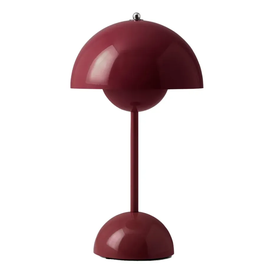 Lámpara de mesa Flowerpot portable VP9, Dark plum