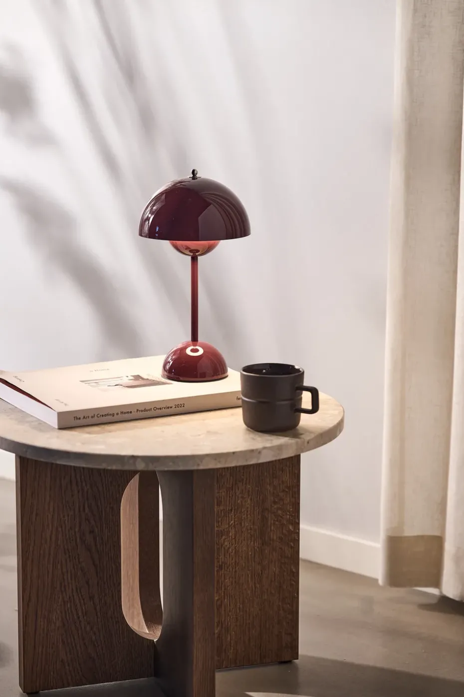 Lámpara de mesa Flowerpot portable VP9, Dark plum