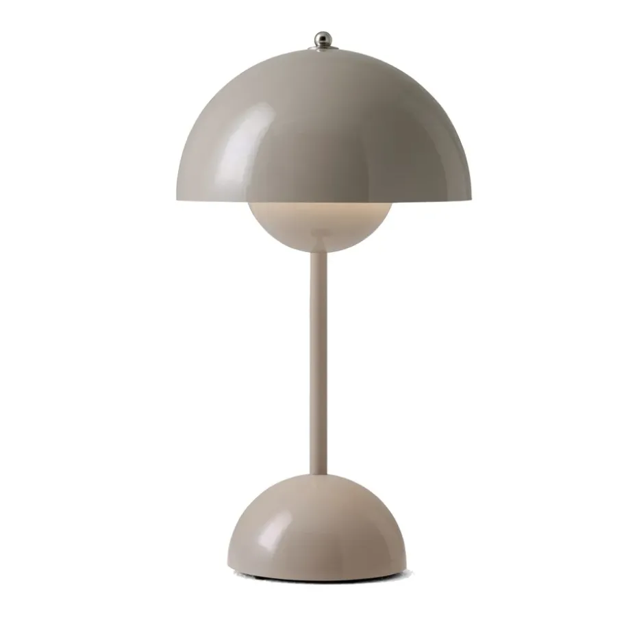 Lámpara de mesa Flowerpot portable VP9, Grey beige