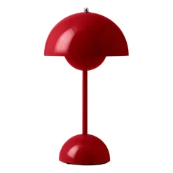Lámpara de mesa Flowerpot portable VP9, Vermilion red