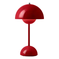 Lámpara de mesa Flowerpot portable VP9, Vermilion red