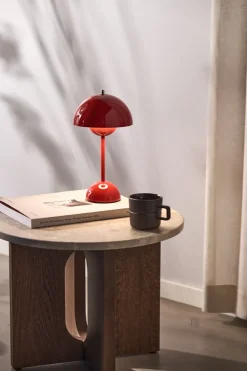 Lámpara de mesa Flowerpot portable VP9, Vermilion red