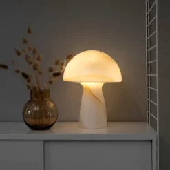Lámpara de mesa Fungo beige, 30 cm
