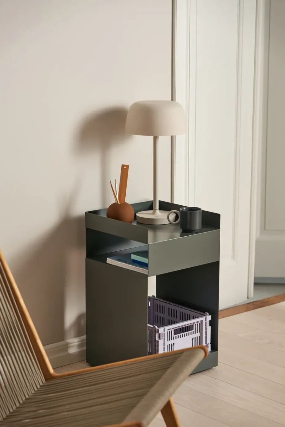 Lámpara de mesa Halo 45,5 cm, Beige