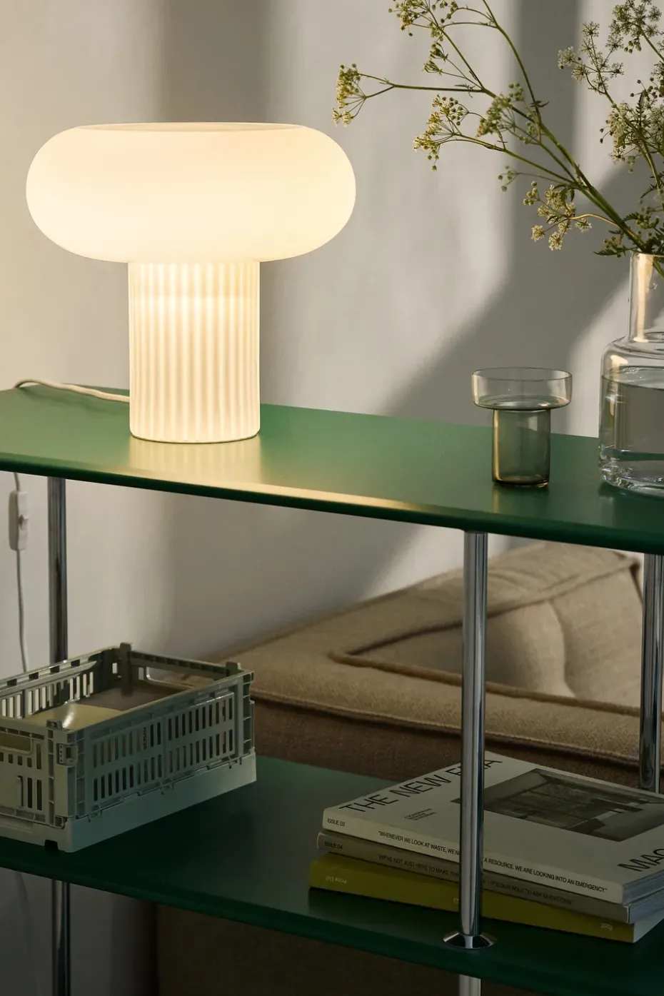 Lámpara de mesa Haven 26 cm, Blanco