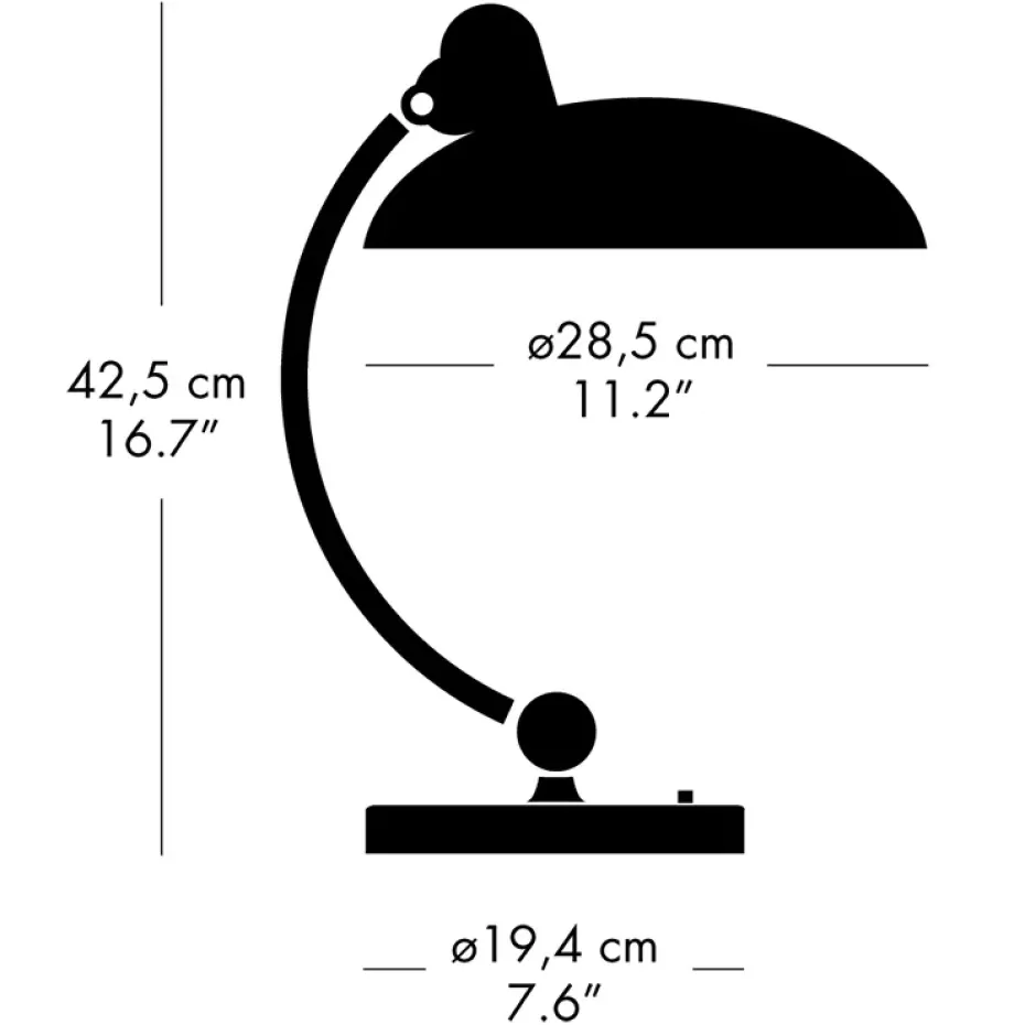 Lámpara de mesa Kaiser Idell 6631-T Luxus latón, negro mate