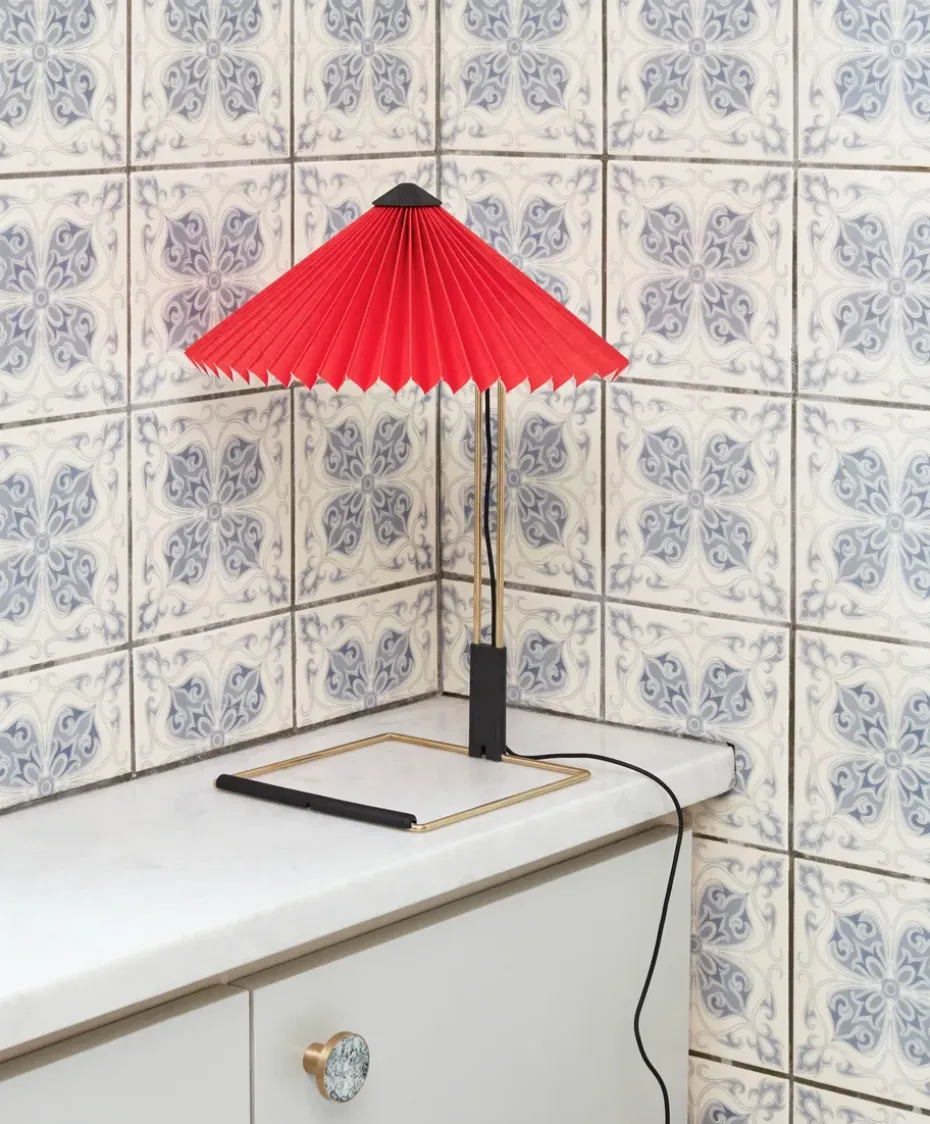 Lámpara de mesa Matin table Ø30 cm, Bright red shade