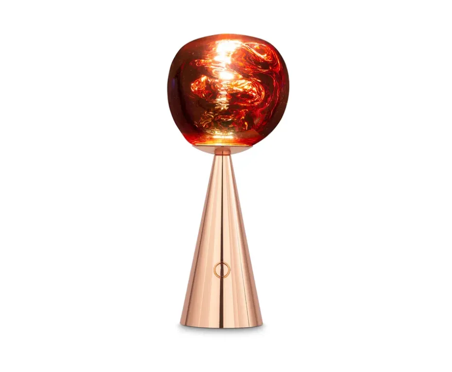 Lámpara de mesa Melt Portable, Cobre