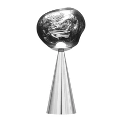 Lámpara de mesa Melt Portable LED 28,5 cm, Plateado