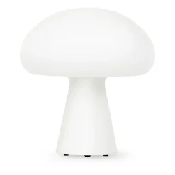 Lámpara de mesa Obello, vidrio pavonado