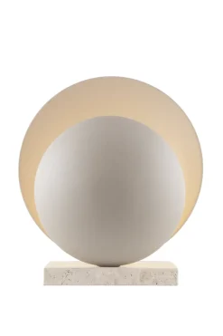Lámpara de mesa Orbit, Beige-travertin