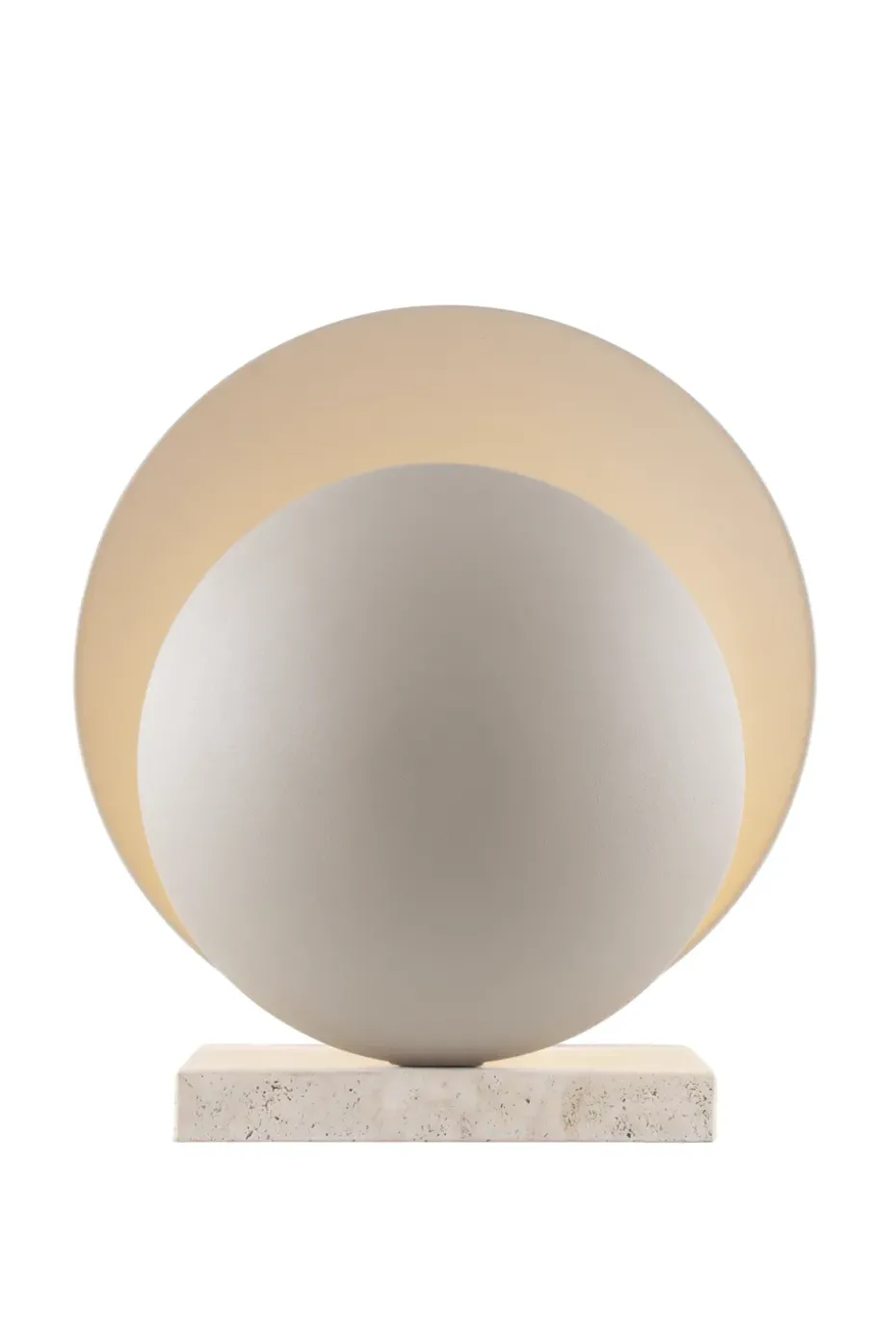 Lámpara de mesa Orbit, Beige-travertin