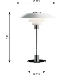 Lámpara de mesa PH 4/3, Blanco