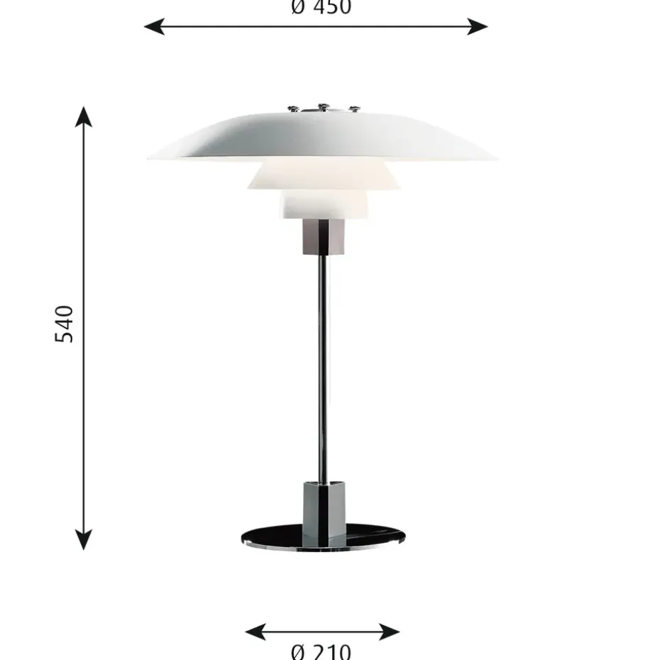 Lámpara de mesa PH 4/3, Blanco