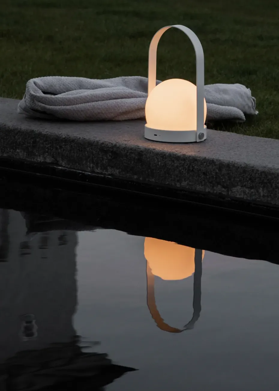Lámpara de mesa portátil Carrie, Blanco