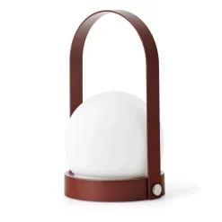 Lámpara de mesa portátil Carrie, Burned red